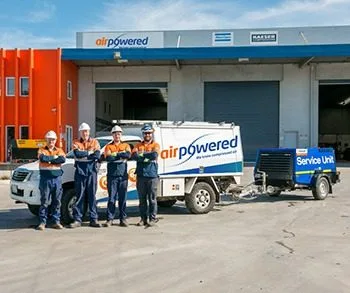 Why choose use? Air Powered's Service Team is fully qualified.