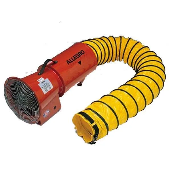 8" Axial Blower 12vac with Canister & 15" Duct