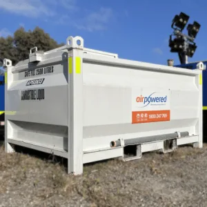 2500 litre fuel cube available to hire from Air Powered