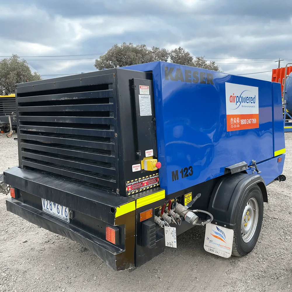400cfm/175psi High Pressure Diesel Compressor available to hire from Air Powered