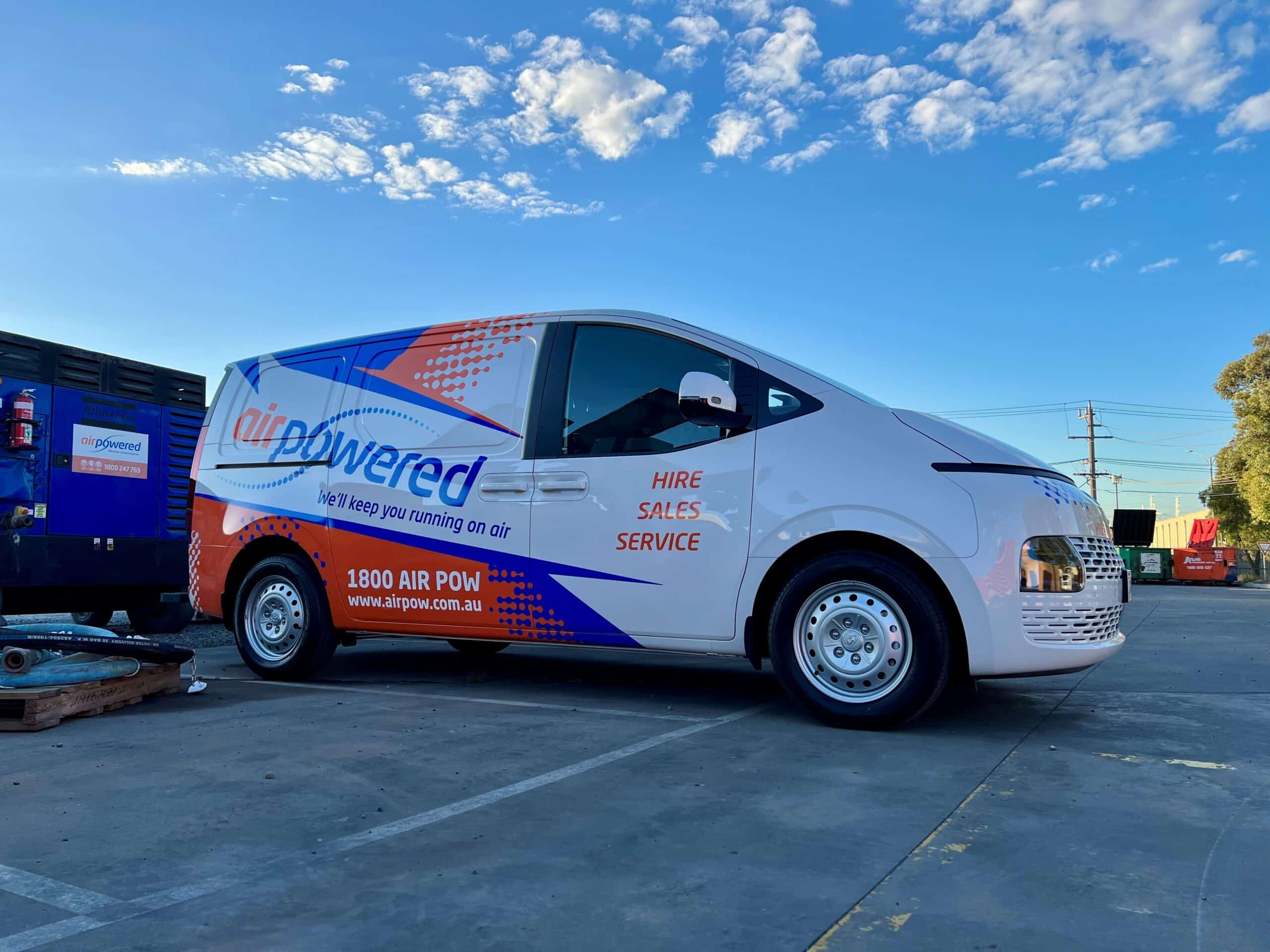 Air Powered Services On Road Service Van
