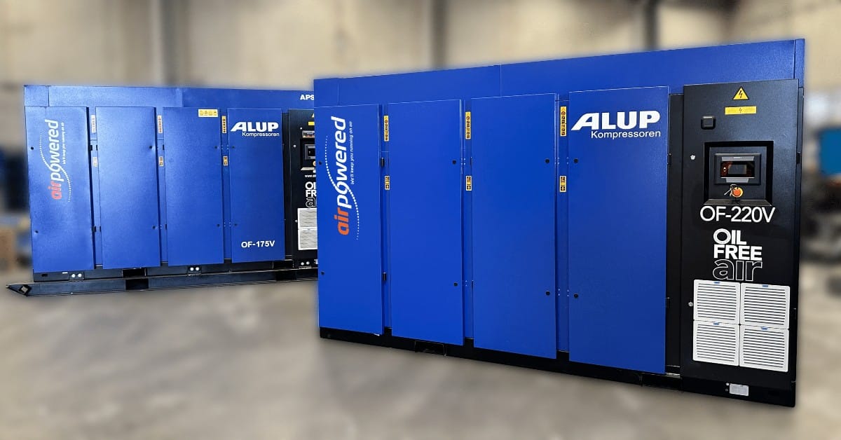 ALUP OF 175V 220V Oil Free Compressors available from Air Powered