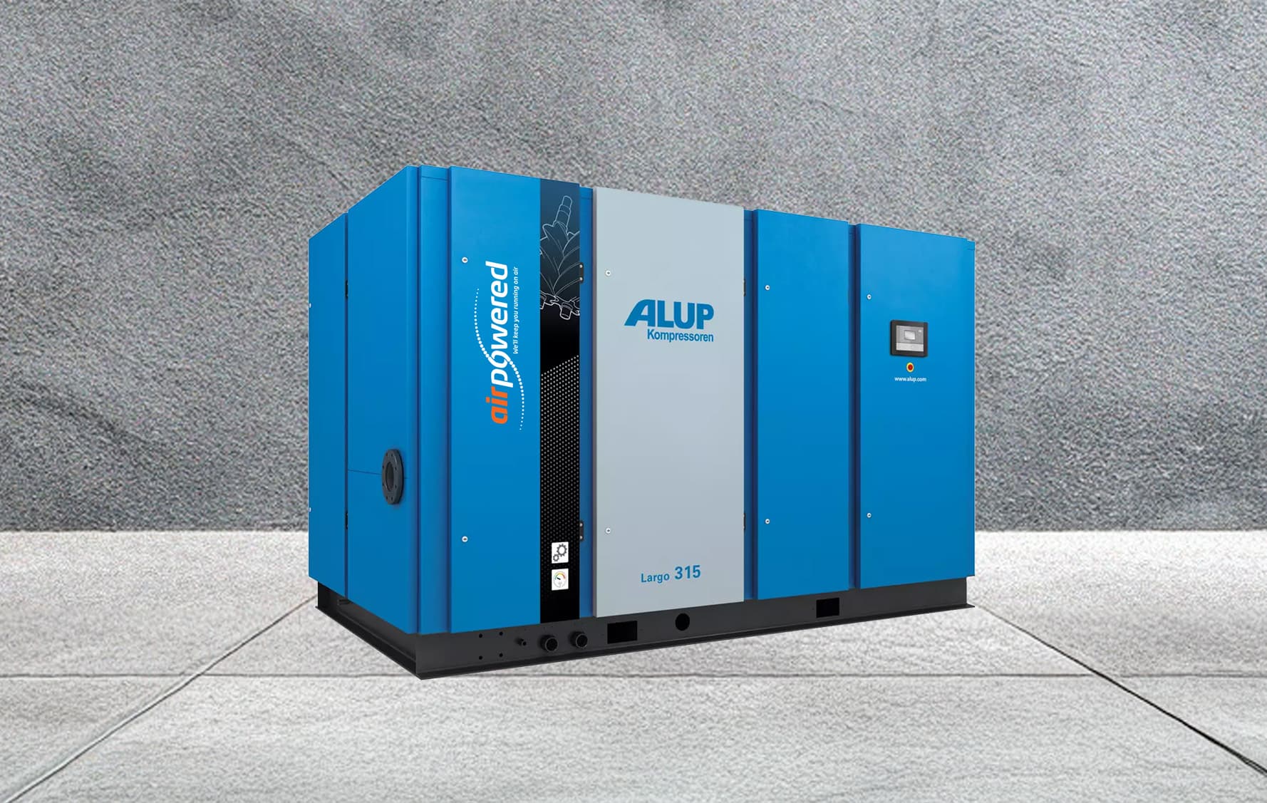 ALUP Largo 315 rotary screw compressor available from Air Powered