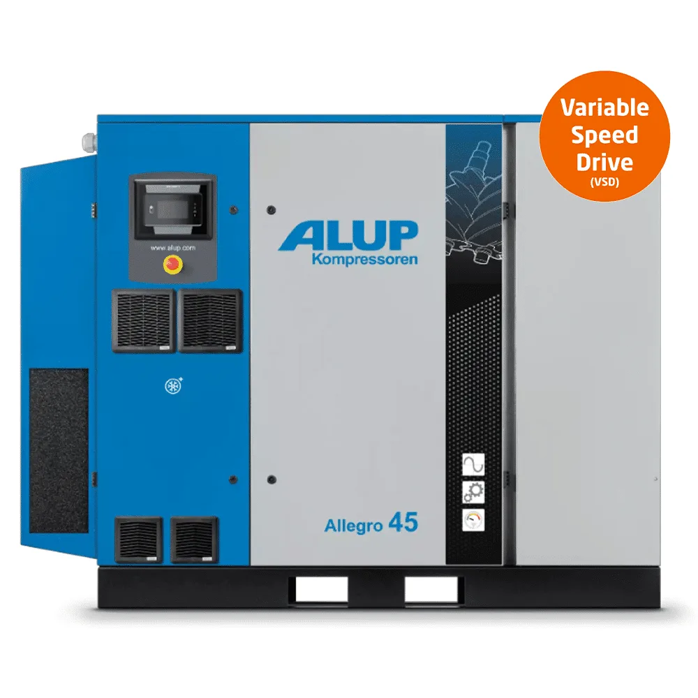 ALUP Allegro 45 VSD Rotary Screw Compressor available from Air Powered