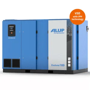 ALUP Evoluto 160 iPM VSD Rotary Screw Compressor available from Air Powered