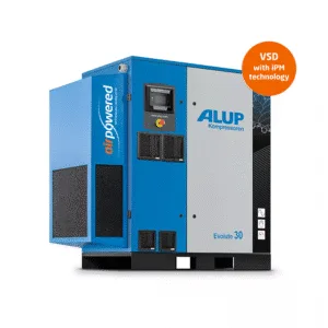 ALUP Evoluto 30 iPM Rotary Screw Compressor available from Air Powered
