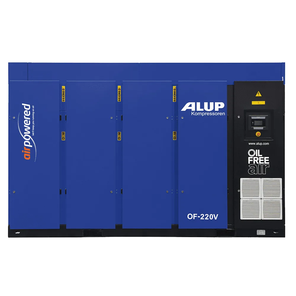 ALUP OF 220V Oil Free Rotary Screw Compressor available from Air Powered